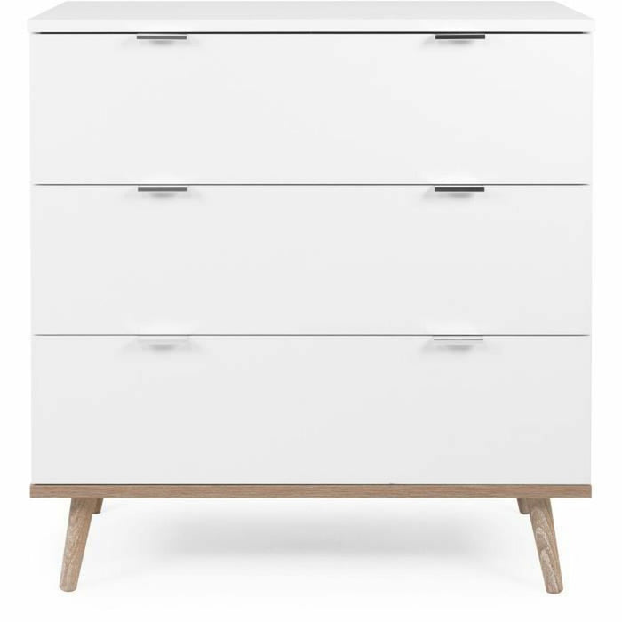 Dulap cu Sertare Scandinavian Alb 79,8 x 40 x 86,5 cm