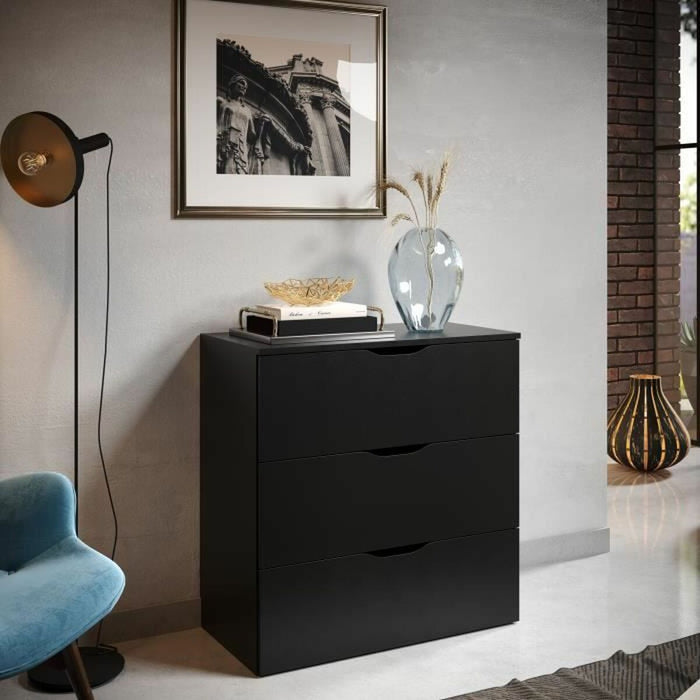 Dulap cu Sertare Trelleborg Negru 78 x 40  x 80 cm