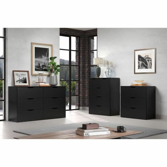 Dulap cu Sertare Trelleborg Negru 78 x 40  x 80 cm