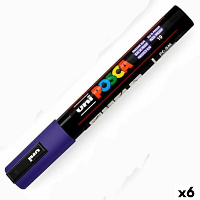 Marker POSCA PC-5M Albastru electric (6 Unități)