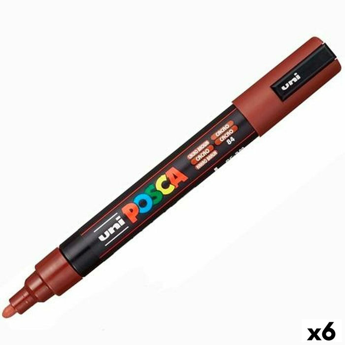 Marker POSCA PC-5M Maro (6 Unități)