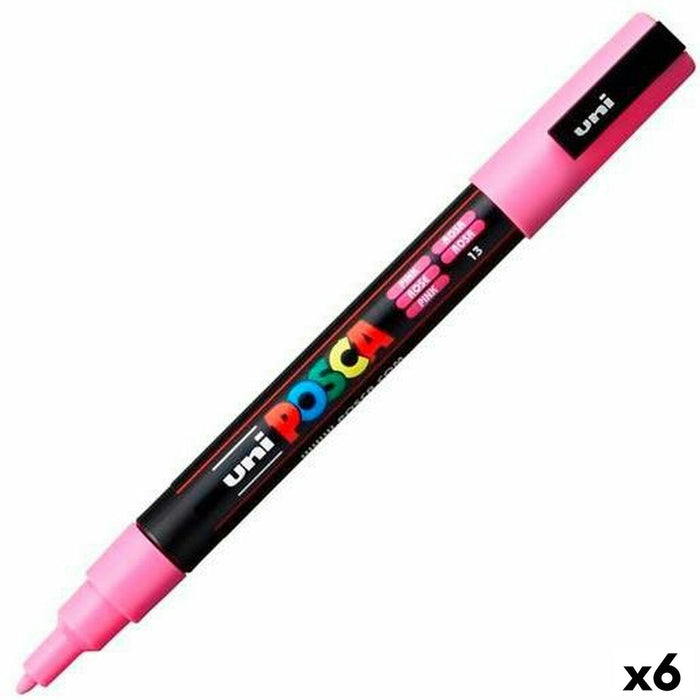 Marker POSCA PC-3M Roz (6 Unități)