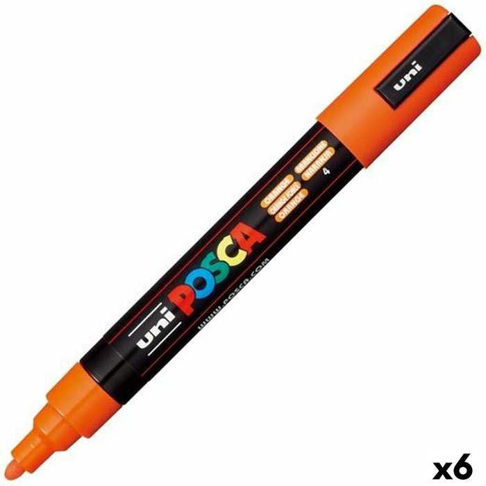 Carioci POSCA PC-5M Portocaliu (6 Unități)