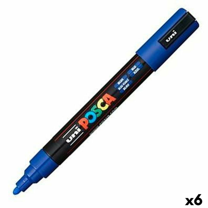 Carioci POSCA PC-5M Albastru (6 Unități)