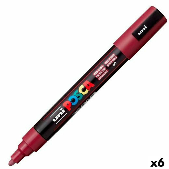 Carioci POSCA PC-5M Castaniu (6 Unități)