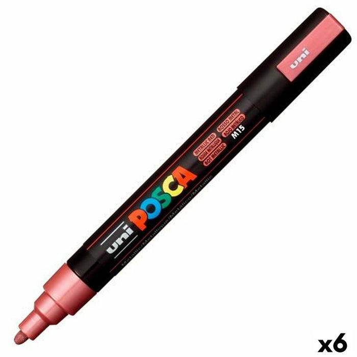 Marker POSCA PC-5M Roșu (6 Unități)