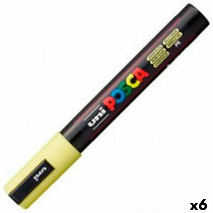 Marker POSCA PC-5M Galben (6 Unități)
