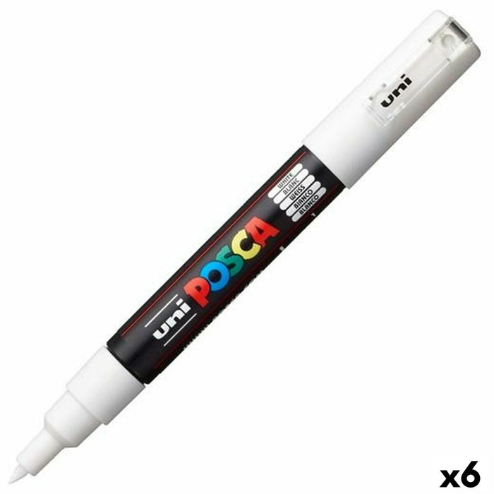 Carioci POSCA PC-1M Alb Negru (6 Unități)