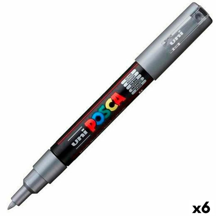 Carioci POSCA PC-1M Argintiu (6 Unități)