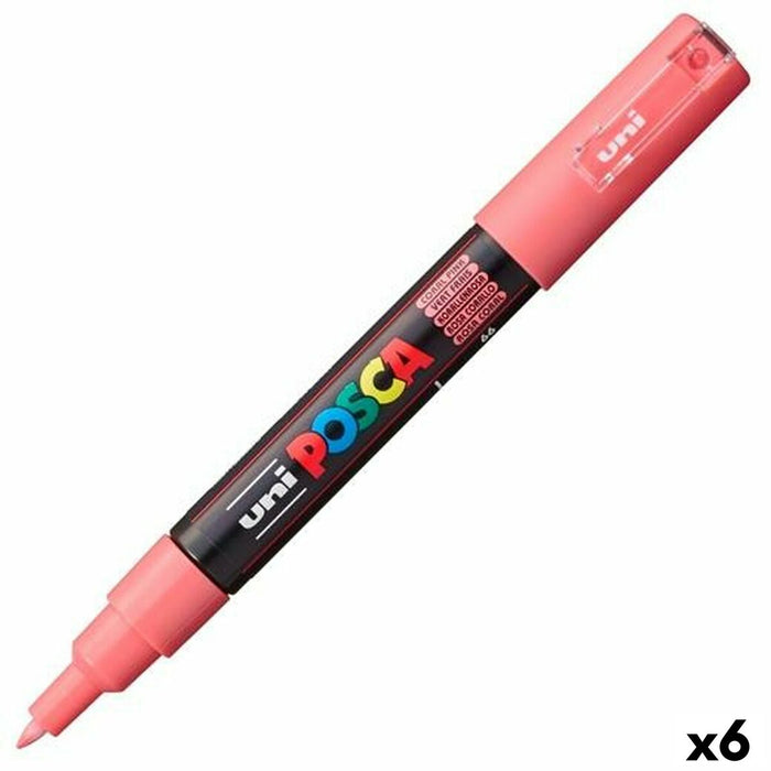 Marker POSCA PC-1M Coral Roz (6 Unități)