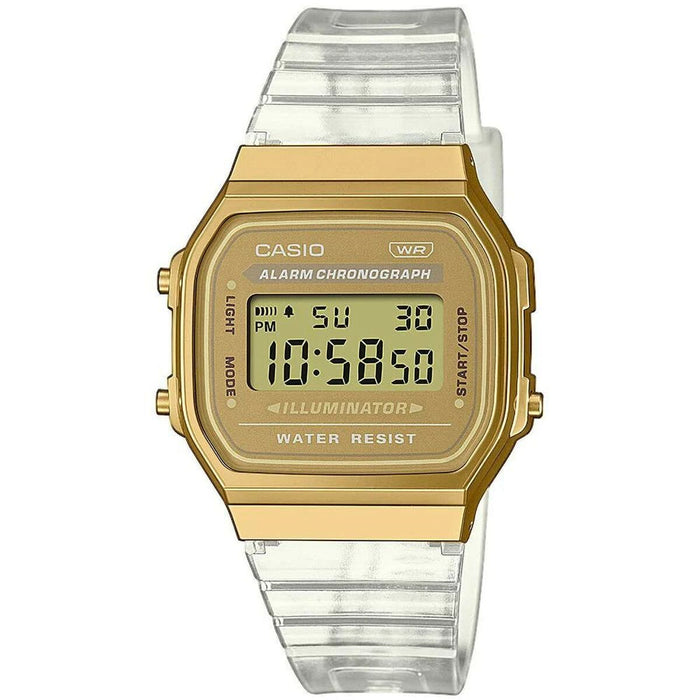 Ceas Unisex Casio VINTAGE COLLECTION - TRANSPARENT BAND - GOLD (Ø 36 mm)