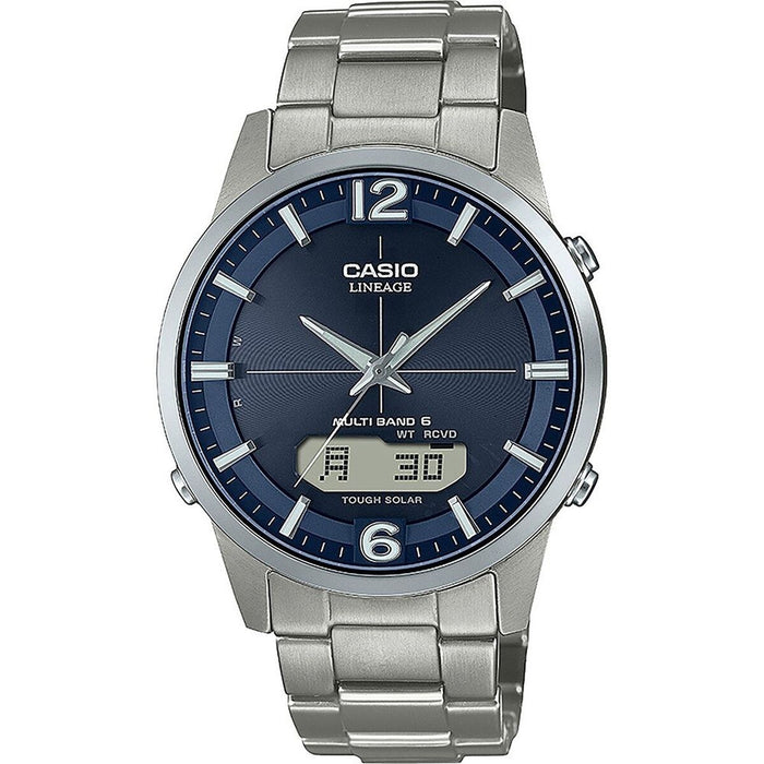 Ceas Bărbați Casio LINEAGE Multi Band 6 Tough Solar Argintiu (Ø 40 mm)