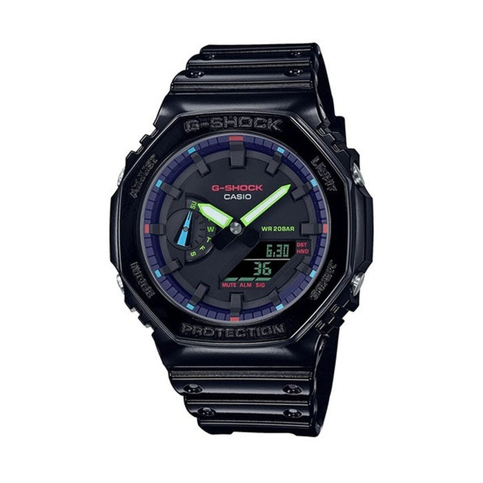 Ceas Bărbați Casio G-Shock OAK COLLECTION VIRTUAL RAINBOW SERIE Negru (Ø 45 mm)