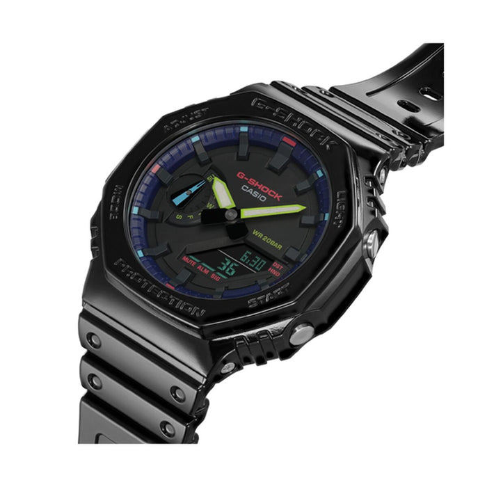 Ceas Bărbați Casio G-Shock OAK COLLECTION VIRTUAL RAINBOW SERIE Negru (Ø 45 mm)