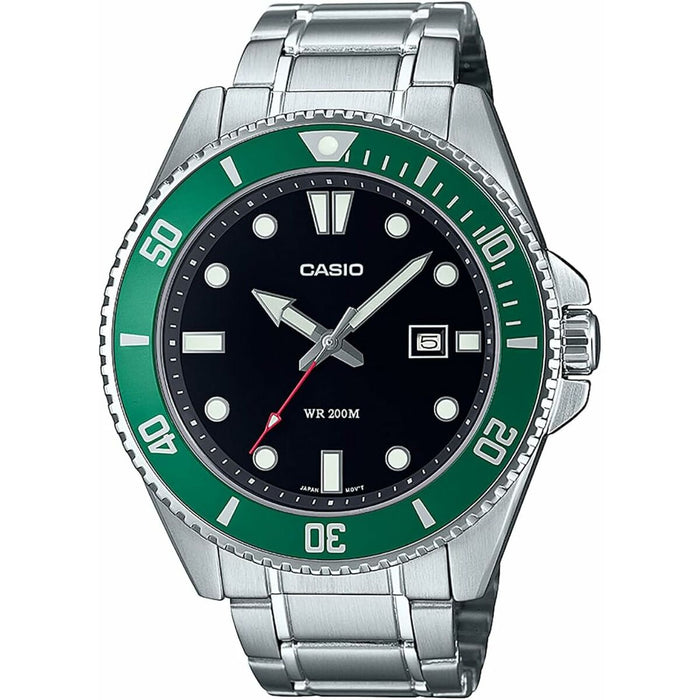 Ceas Bărbați Casio MDV-107D-3AVEF Negru Argintiu (Ø 46 mm)