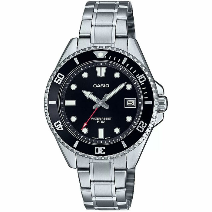 Ceas Bărbați Casio MDV-10D-1A1VEF Negru Argintiu (Ø 38,5 mm)