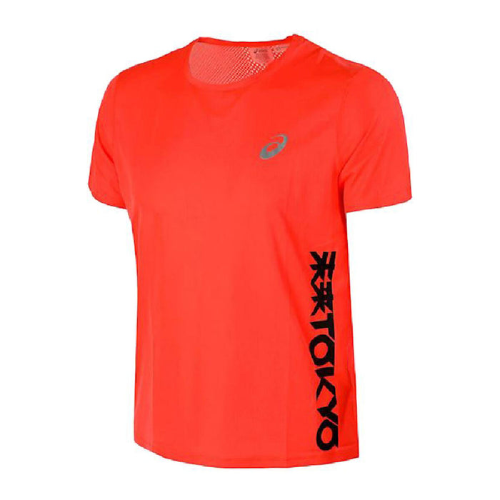 Tricou cu Mânecă Scurtă Bărbați Asics Tokyo Ventilate Portocaliu