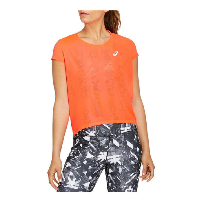 Tricou cu Mânecă Scurtă Femei Asics Future Tokyo Ventilate Portocaliu