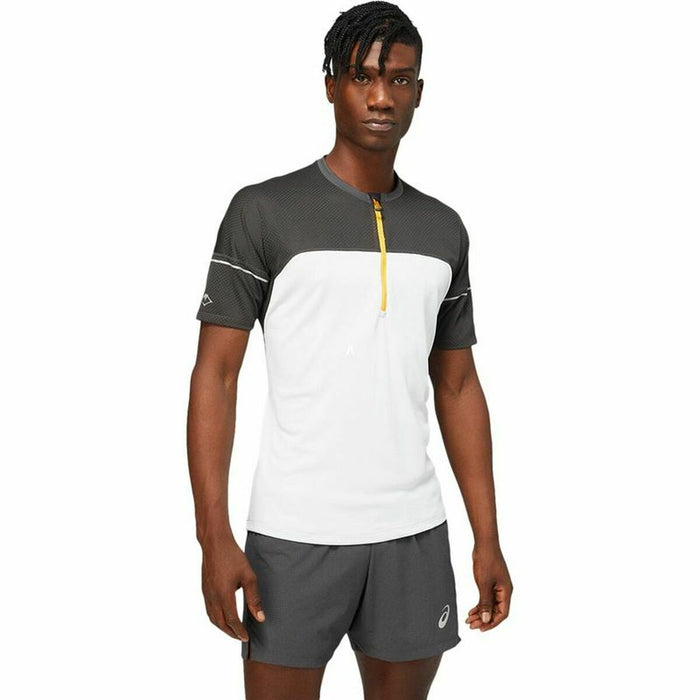 Tricou cu Mânecă Scurtă Bărbați Asics Fujitrail Top Alb