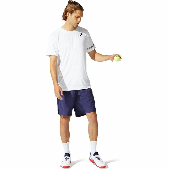 Tricou cu Mânecă Scurtă Bărbați Asics Court Alb