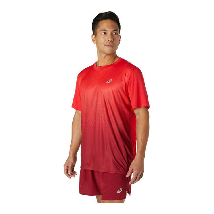 Tricou cu Mânecă Scurtă Bărbați Asics Kasame Roșu