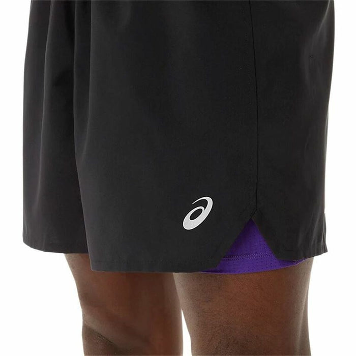 Pantaloni Scurți Sport pentru Bărbați Asics Road 2-N-1 7IN Negru