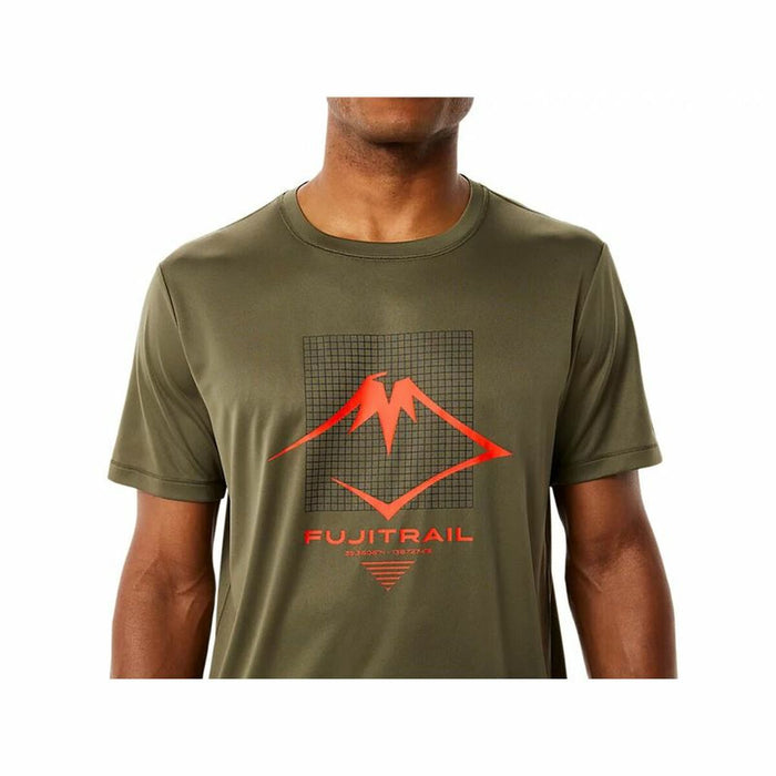 Tricou cu Mânecă Scurtă Bărbați Asics FUJITRAIL Verde