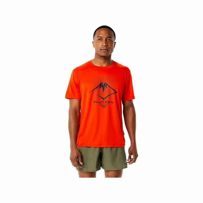 Tricou cu Mânecă Scurtă Bărbați Asics FUJITRAIL Portocaliu