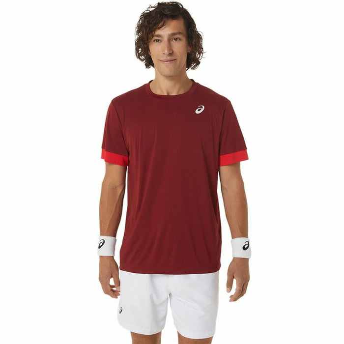 Tricou cu Mânecă Scurtă Bărbați Asics Court Roșu Închis Tenis