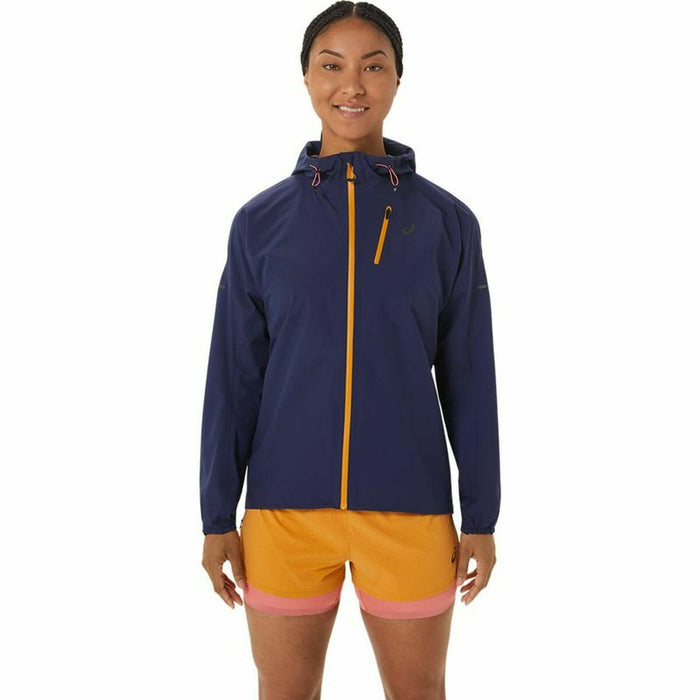Jachetă Sport de Damă Asics Fujitrail WaterProof Albastru închis