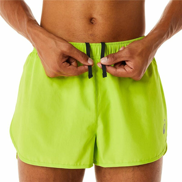 Pantaloni Scurți Sport pentru Bărbați Asics Core Split Verde lămâie
