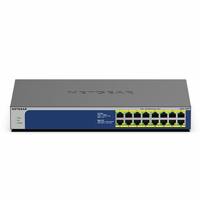Switch Netgear GS516PP-100EUS Negru