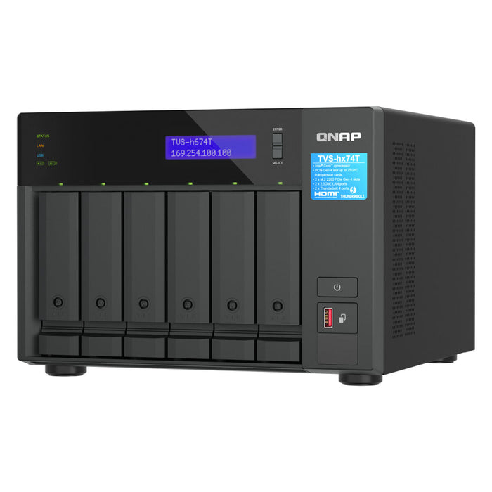 Stocare în Rețea Qnap TVS-H674T-I5-32G Negru Intel Core i5-1240
