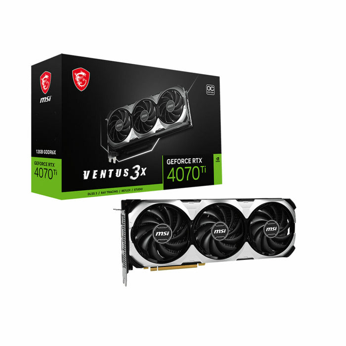 Placă Grafică MSI RTX 4070 TI VENTUS 3X 12G OC GeForce RTX 4070 Ti 12 GB GDDR6X
