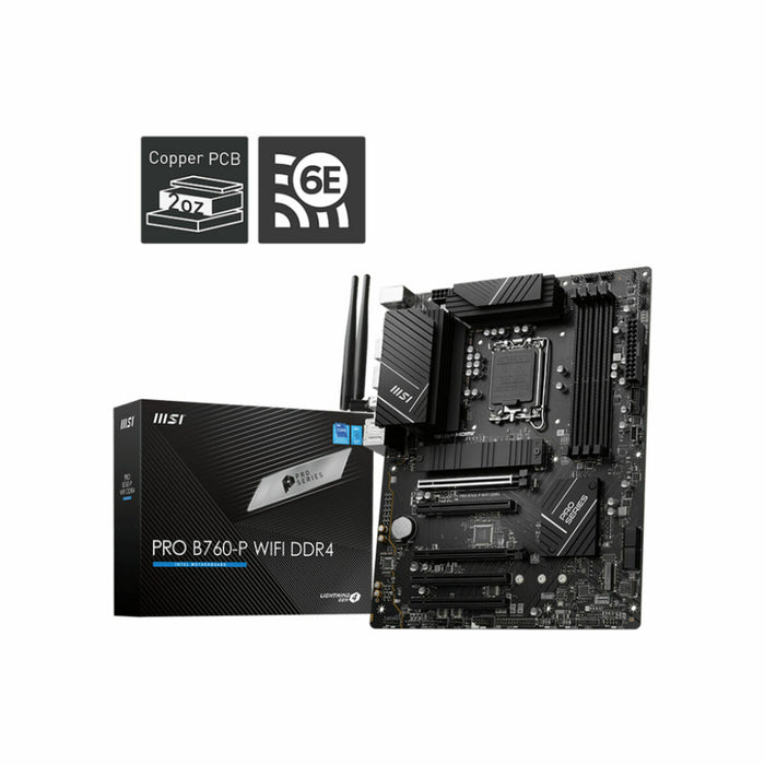 Placă de Bază MSI PRO B760-P WIFI DDR4 LGA 1700 Intel