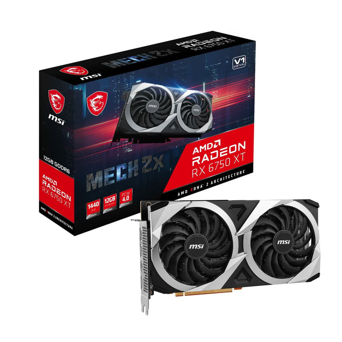 Placă Grafică MSI RX 6750 XT MECH 2X 12 GB GDDR6 12 GB RAM 12 GB GDDR6