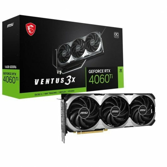 Placă Grafică MSI GeForce RTX 4060 Ti VENTUS 3X OC 16 GB GDDR6 Geforce RTX 4060 Ti