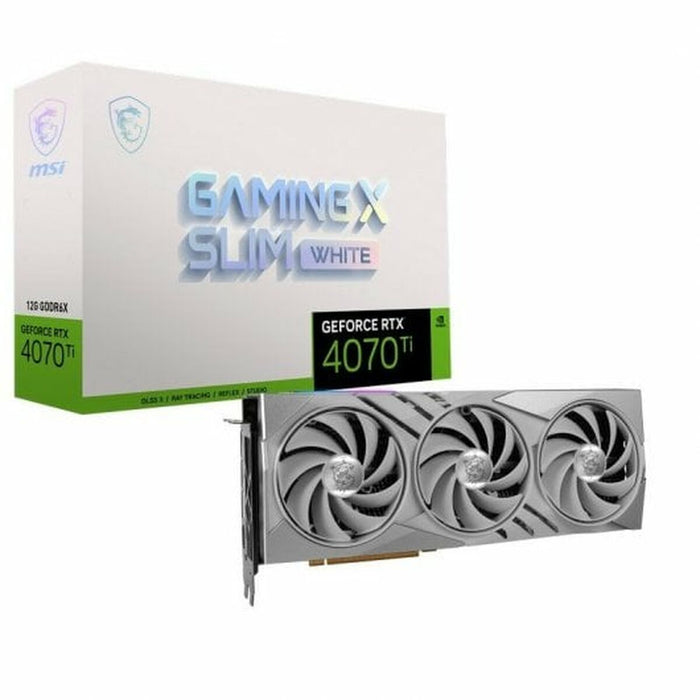 Placă Grafică MSI GEFORCE RTX 4070 TI GAMING X SLIM WHITE 12G GeForce RTX 4070 Ti 12 GB GDDR6X