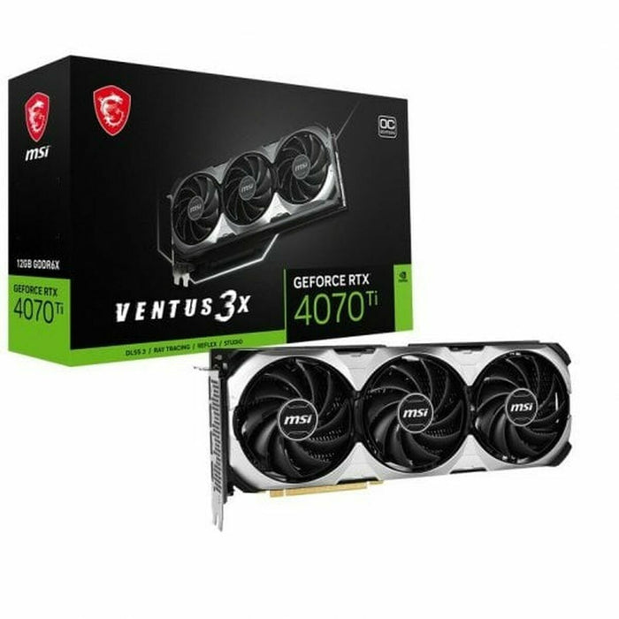 Placă Grafică MSI GEFORCE RTX 4070 TI VENTUS 3X E 12G GeForce RTX 4070 Ti 12 GB GDDR6X