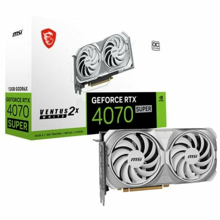 Placă Grafică MSI GEFORCE RTX 4070 SUPER 12G VENTUS 2X WHITE OC GEFORCE RTX 4070 12 GB GDDR6