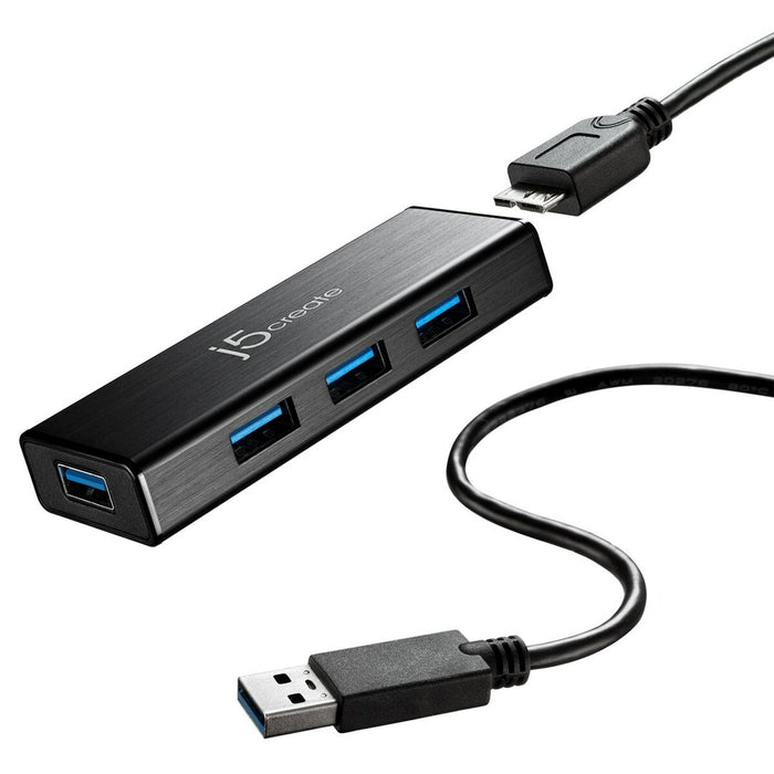 Hub USB j5create JUH340-N Negru 3600 W