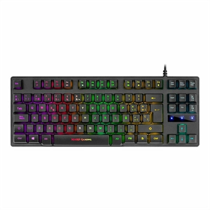 Tastatură Gaming Mars Gaming MKTKLES LED RGB Qwerty Spaniolă