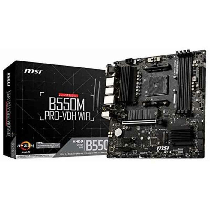 Placă de Bază MSI B550M PRO-VDH WIFI mATX AM4 AMD AM4 AMD AMD B550