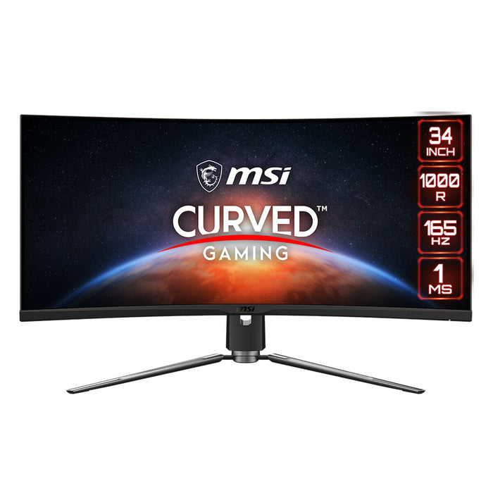 Monitor MSI 343CQR Curbă 34" 165 Hz VA LCD 50-60 Hz