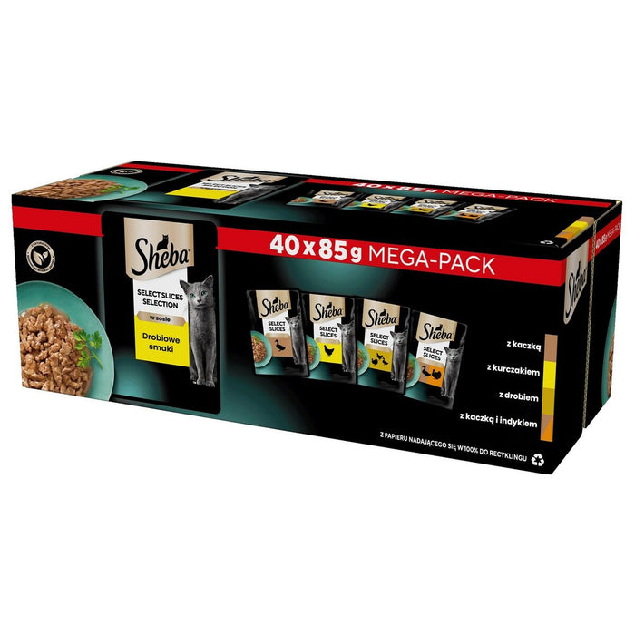 Mâncare pentru pisici Sheba Păsări 40 x 85 g