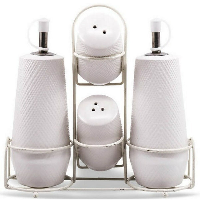 Set Solniță și Piperniță Feel Maestro MR-20002-04CS Alb Ceramică 5 Piese