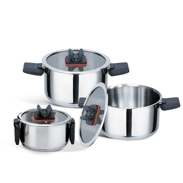 Cratițe Feel Maestro MR-3531-6 Negru Oțel 6 Piese