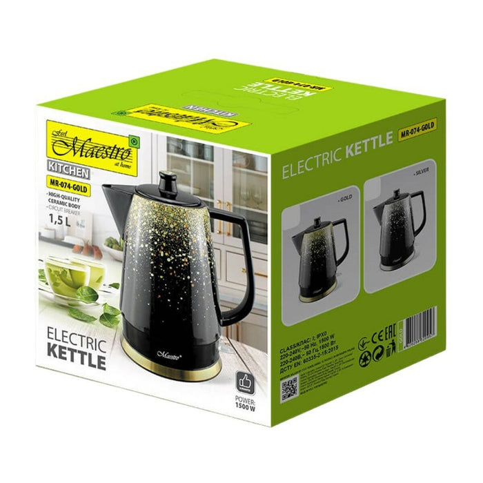 Fierbător Feel Maestro MR-074 Negru Aur Ceramic 1500 W 1,5 L