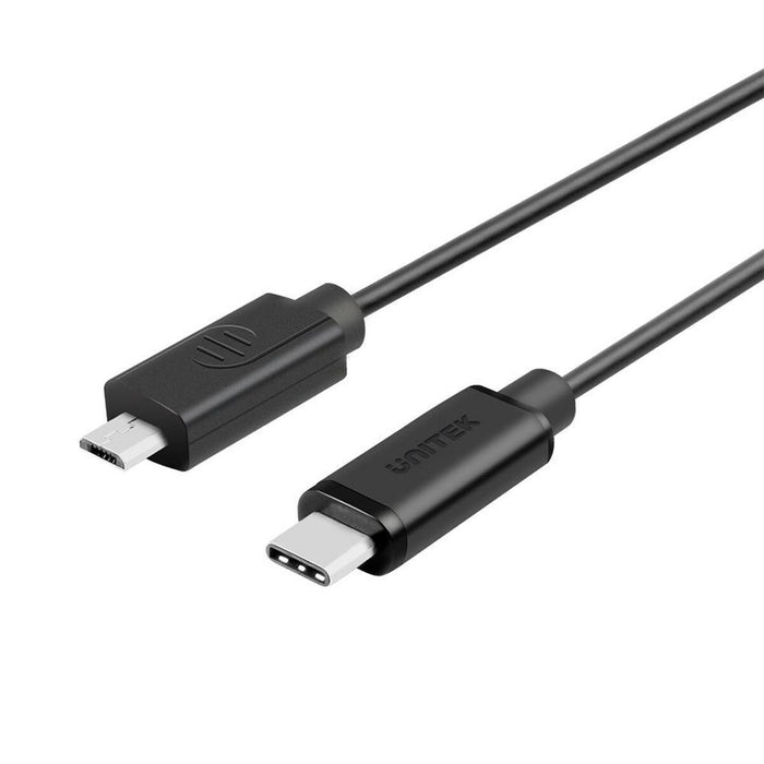 Cablu Micro USB 2.0 B la USB C Unitek Y-C473BK Negru 1 m