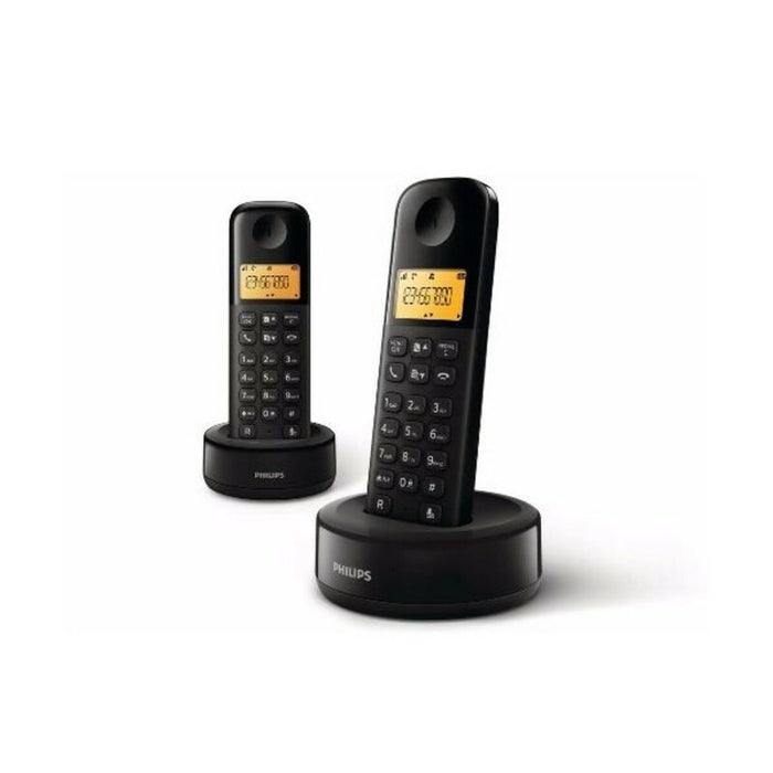 Telefon fără Fir Philips D1602B/01 1,6" 300 mAh GAP (2 pcs) Negru